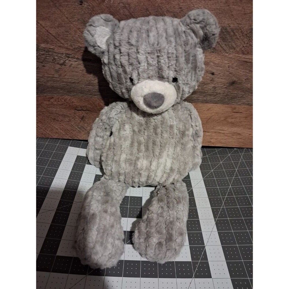 Mary Meyer Gray Textured Teddy Bear Plush stuffed animal